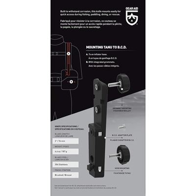 Nůž TANU™ s B.C.D. adaptérem ZELENÝ GEAR AID® 62075 7