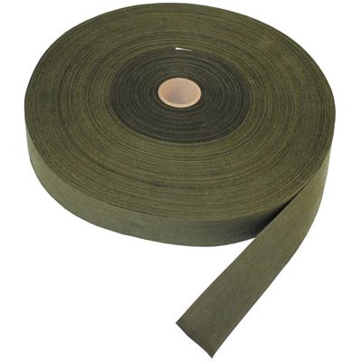 Popruh bavlněný 5 cm US original ZELENÝ metráž