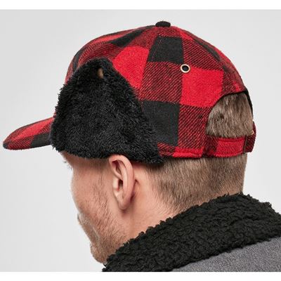 Čepice zimní Lumberjack ČERVENO/ČERNÁ