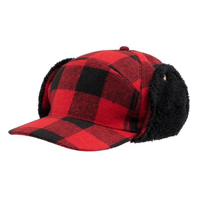 Čepice zimní Lumberjack ČERVENO/ČERNÁ
