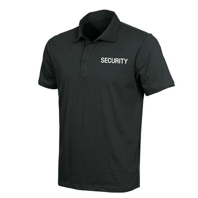 Triko s límečkem bavlněné SECURITY krátký rukáv GOLF ČERNÉ