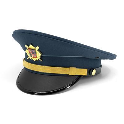 Čepice / Brigadýrka AČR vz.97 dustojnická zlatý odznak MODRÁ