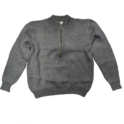 Svetr švýcarský 3/4 zip ŠEDÝ použitý