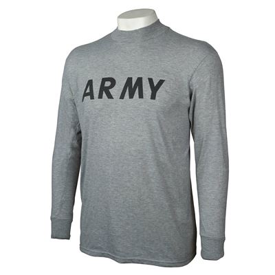Triko dlouhý rukáv s nápisem US ARMY ŠEDÉ použité