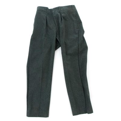 Kalhoty ŠVÝCARSKÉ vlněné ŠEDOMODRÉ použité vel.55/74