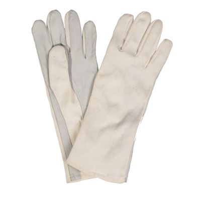 Rukavice pilotní BW aramid/kůže BÍLÉ použité