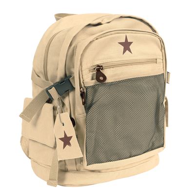 Batoh DELUXE VINTAGE STAR KHAKI