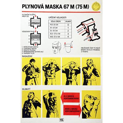 Maska plynová maďarská M75 s filtrem a obalem Armáda Maďarská 91651500 6