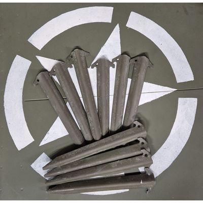 Kolík stanový US original ALU set 10ks ZELENÝ použitý Armáda U.S. 91895401 3
