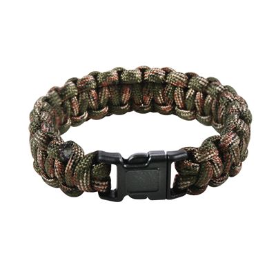 Náramek SURVIVAL PARACORD WOODLAND