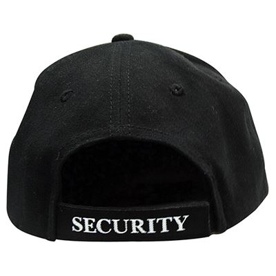 Čepice DELUXE SECURITY "bílý nápis" baseball ČERNÁ