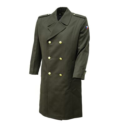Kabát plášť vycházkový 97 AČR s vložkou zlaté knoflíky ZELENÝ
