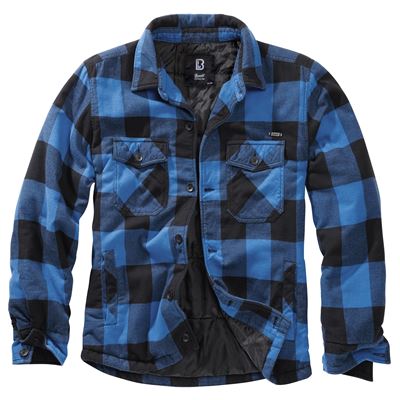 Košile LUMBERJACKET dlouhý rukáv flanel ČERNO/MODRÁ