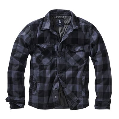 Košile LUMBERJACKET dlouhý rukáv flanel ČERNO/ŠEDÁ