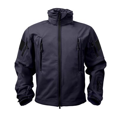 Bunda TACTICAL s kapucí softshell TMAVĚ MODRÁ