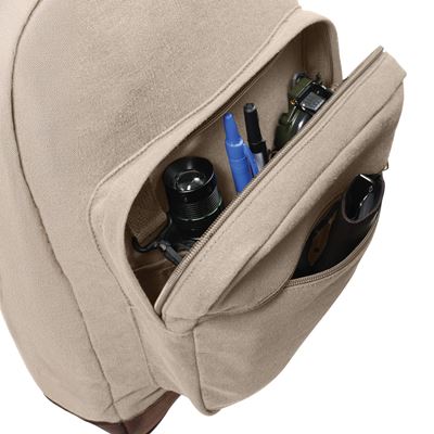 Batoh VINTAGE TEARDROP kožené prvky KHAKI ROTHCO 9616 6