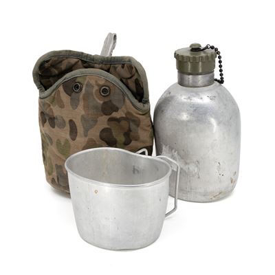 Láhev polní ALU RAKOUSKÁ s pítkem a obalem K4 použitá