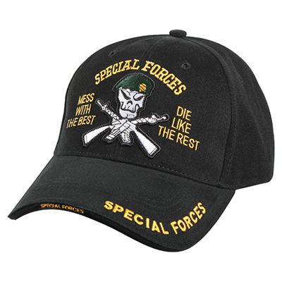 Čepice DELUXE SPECIAL FORCES baseball ČERNÁ