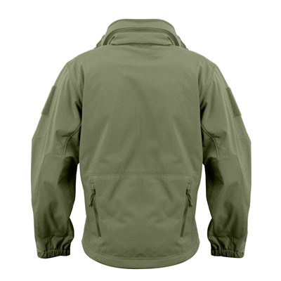 Bunda TACTICAL s kapucí softshell ZELENÁ