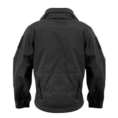 Bunda TACTICAL s kapucí softshell ČERNÁ