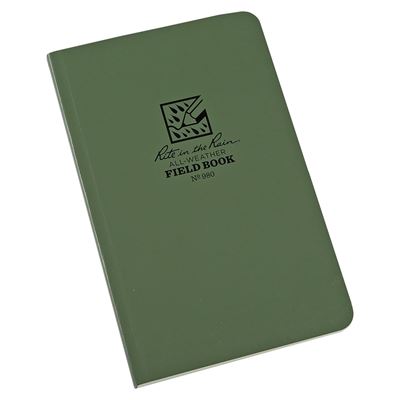 Blok voděodolný TACTICAL Field Book ZELENÝ