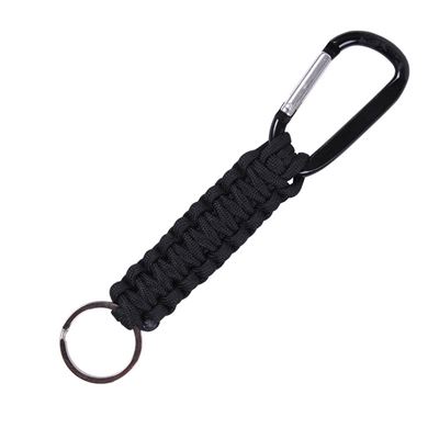 Klíčenka PARACORD s karabinou ČERNÁ