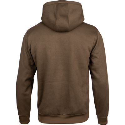 Mikina Yakka s kožíškem na zip s kapucí HNĚDÁ