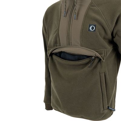 Mikina s kapucí fleece Hybrid Hoodie ZELENÁ SPEERO SPHOODHYB 4