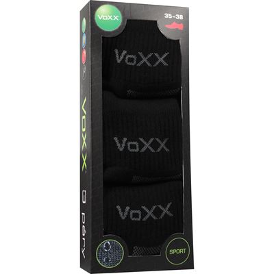 Ponožky sportovní bavlněné CADDY B zesílené chodidlo ČERNÉ - 3ks VOXX V-11733-B 2