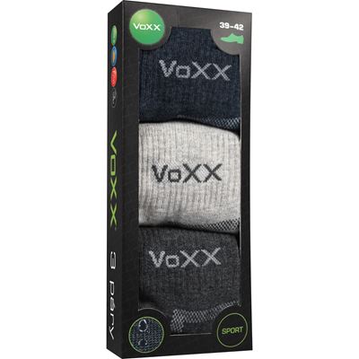 Ponožky sportovní bavlněné CADDY B zesílené chodidlo MIX - 3ks VOXX V-11733-M 2