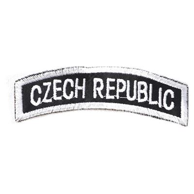 Nášivka domovenka CZECH REPUBLIC - ČERNOBÍLÝ