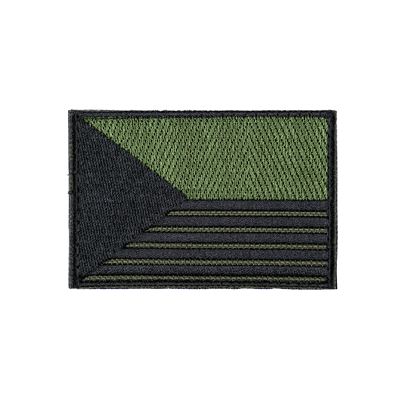 Nášivka VLAJKA ČR PRUHY vodorovné velcro 7,5 x 5,5 cm ZELENÁ