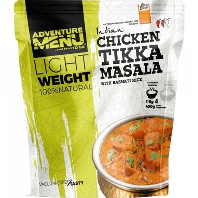 Kuře Tikka Masala s rýží basmati PORCE 120g/400g - dehydrované hotové jídlo