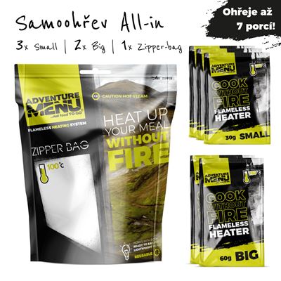 Samoohřev ALL IN (3x30g + 2x60g + zipper bag) - ADM