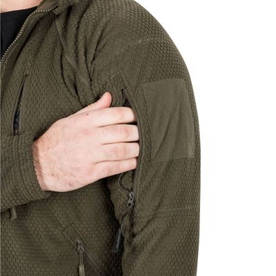 Mikina funkční fleece ALPHA TACTICAL ZELENÁ