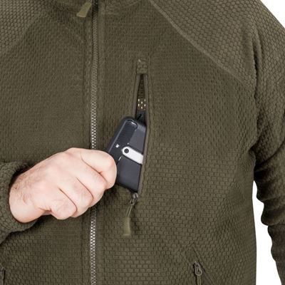 Mikina funkční fleece ALPHA TACTICAL ZELENÁ