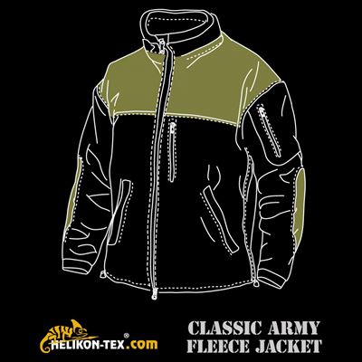 Bunda CLASSIC ARMY fleece ZELENOČERNÁ