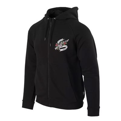 Mikina COME AND TAKE IT se zipem a kapucí ČERNÁ