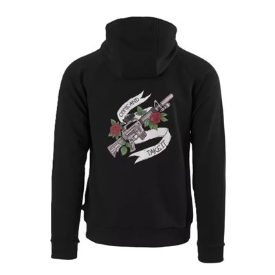 Mikina COME AND TAKE IT se zipem a kapucí ČERNÁ