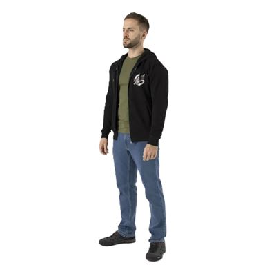 Mikina COME AND TAKE IT se zipem a kapucí ČERNÁ