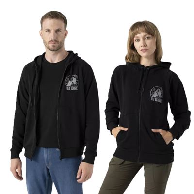 Mikina OLD SCHOOL se zipem a kapucí ČERNÁ