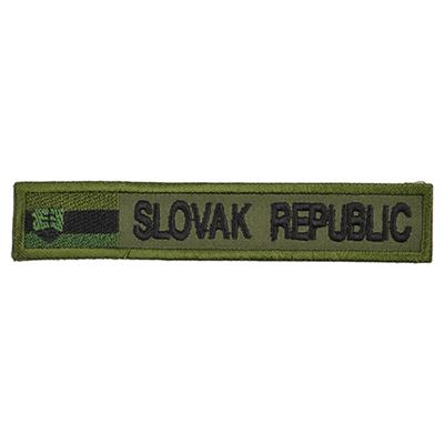 Nášivka SLOVAK REPUBLIC + VLAJKA - OLIV