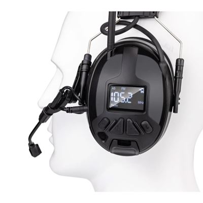 Sluchátka elektronická M300T s BlueTooth a FM rádiem ČERNÁ