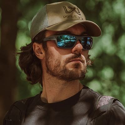 Brýle střelecké WX OZONE CAPTIVATE™ ŠEDÝ rám POLARIZOVANÁ modrá skla