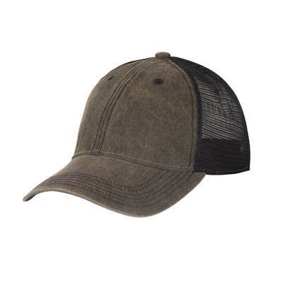 Čepice TRUCKER síťovaná DIRTY WASHED ČERNÁ