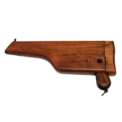 Pistole Mauser C-96 s dřevěnou pažbou - dekorační replika