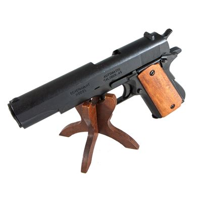 Pistole .45 ACP pistol M1911 USA WWI / WWII dřevěná střenka - dekorační replika DENIX D-9312 10