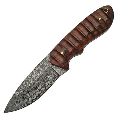 Nůž s pevnou čepelí DAMASCUS HUNTER dřevěná rukojeť