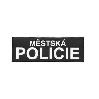 Nášivka MĚSTSKÁ POLICIE velká ČERNÁ