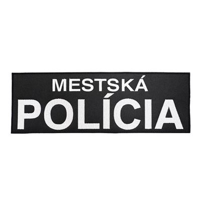 Nášivka MESTSKÁ POLÍCIA velká velcro ČERNÁ